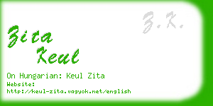 zita keul business card